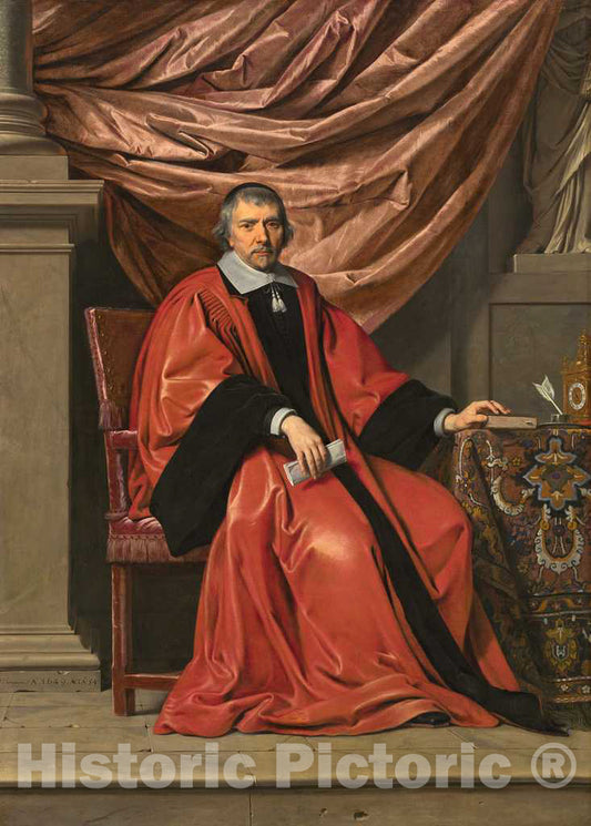 Art Print : Philippe de Champaigne, Omer Talon, 1649 - Vintage Wall Art