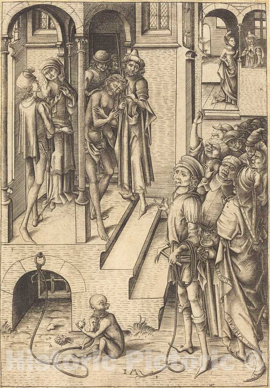 Art Print : Israhel Van Meckenem, ECCE Homo, c. 1480 - Vintage Wall Art