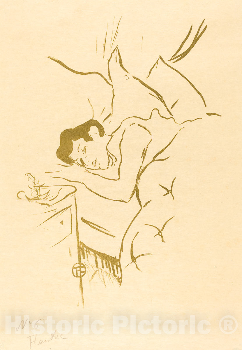 Art Print : Henri de Toulouse-Lautrec, Your Mouth (Ta Bouche), 1893 - Vintage Wall Art