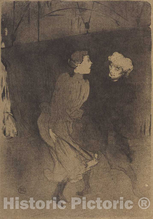 Art Print : Henri de Toulouse-Lautrec, Dress Rehearsal at The Folies-Bergere (RÃ©pÃ©tition gÃ©nÃ©rale aux Folies-BergÃ¨re), 1893 - Vintage Wall Art