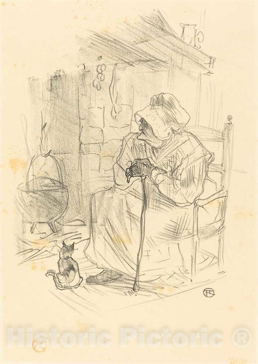 Art Print : Henri de Toulouse-Lautrec, Le Secret, 1895 - Vintage Wall Art