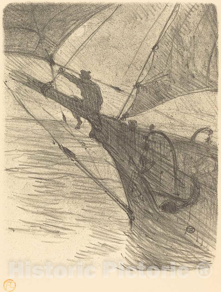 Art Print : Henri de Toulouse-Lautrec, Oceano Nox, 1895 - Vintage Wall Art