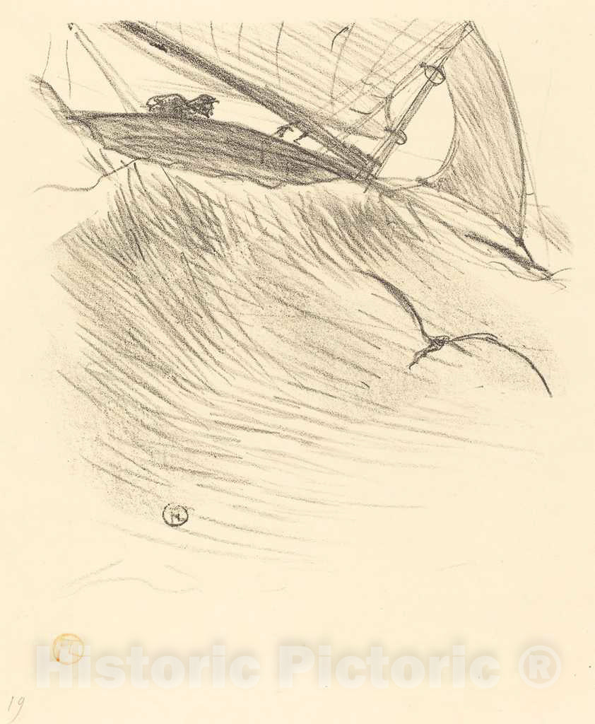 Art Print : Henri de Toulouse-Lautrec, Les hirondelles de mer, 1895 - Vintage Wall Art