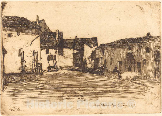 Art Print : James McNeill Whistler, Liverdun, 1858 - Vintage Wall Art