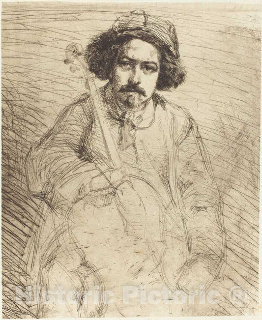 Art Print : James McNeill Whistler, Becquet, 1859 - Vintage Wall Art