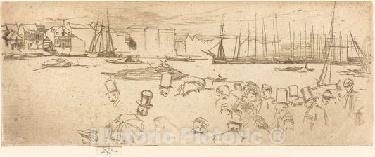 Art Print : James McNeill Whistler, The Penny Boat, 1859 - Vintage Wall Art