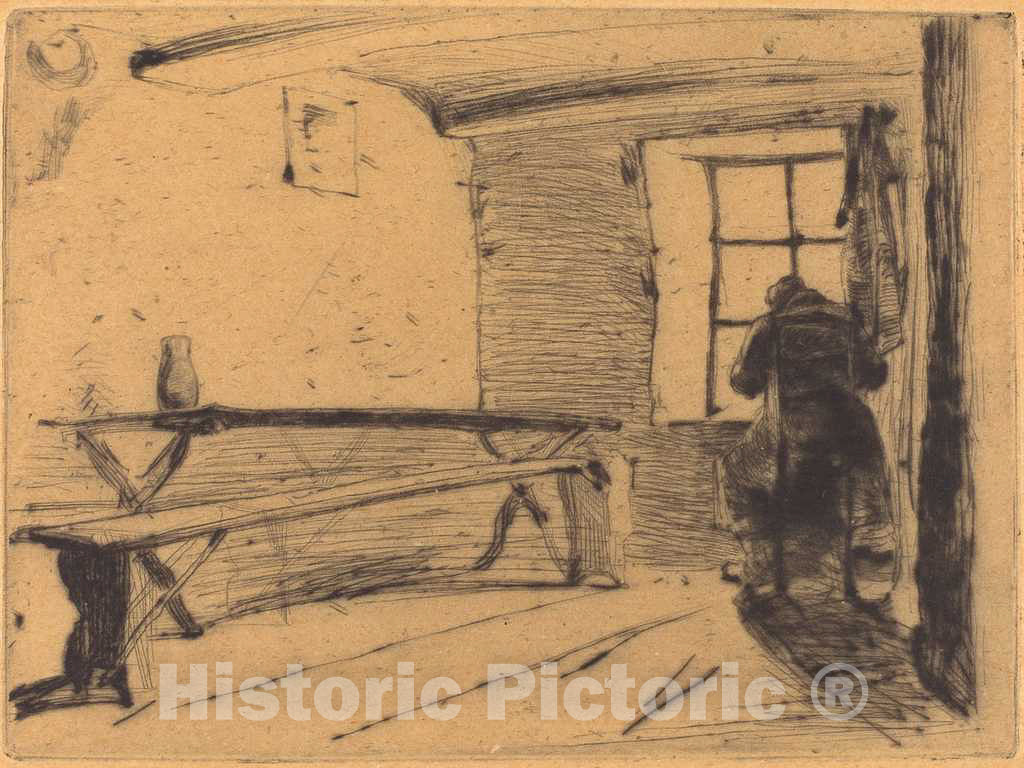 Art Print : James McNeill Whistler, The Miser, c. 1861 - Vintage Wall Art