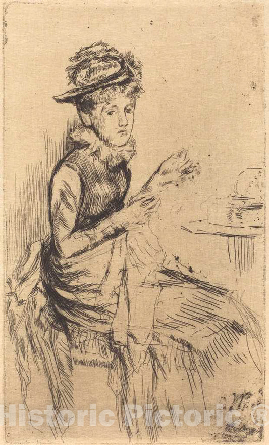 Art Print : James McNeill Whistler, Tatting, c. 1873 - Vintage Wall Art