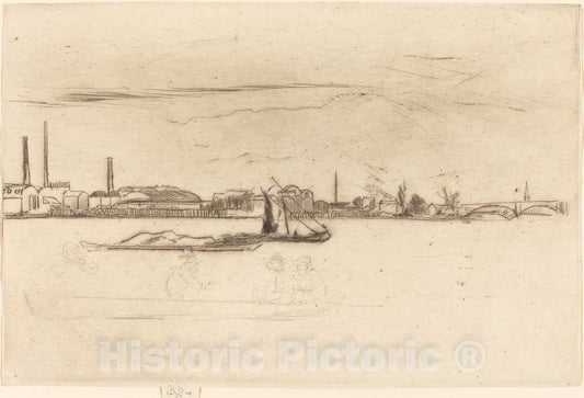 Art Print : James McNeill Whistler, Price's Candle-Works, c. 1875 - Vintage Wall Art