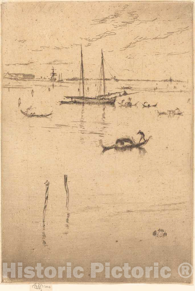 Art Print : James McNeill Whistler, The Little Lagoon, c.1880 - Vintage Wall Art