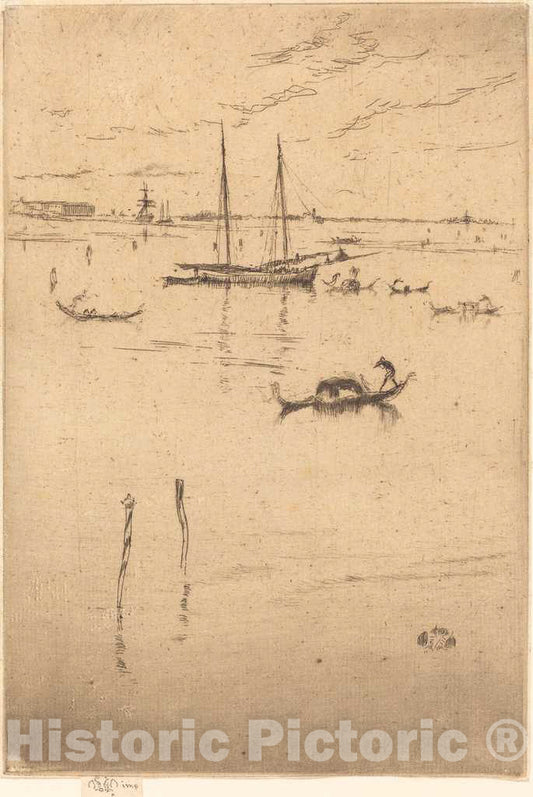 Art Print : James McNeill Whistler, The Little Lagoon, c.1880 - Vintage Wall Art