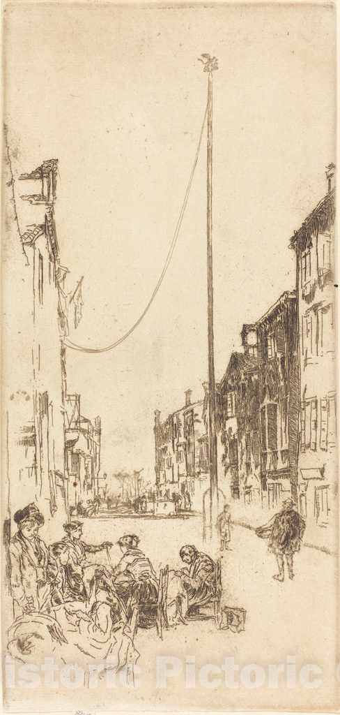 Art Print : James McNeill Whistler, The Mast, c.1880 - Vintage Wall Art