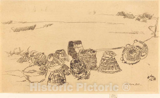 Art Print : James McNeill Whistler, Lobster-Pots, c.1881 - Vintage Wall Art