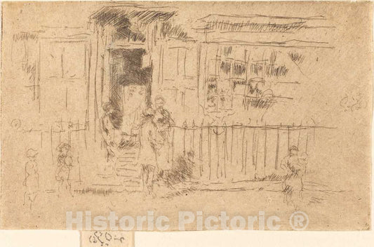 Art Print : James McNeill Whistler, Little Steps, Chelsea, c.1885 - Vintage Wall Art