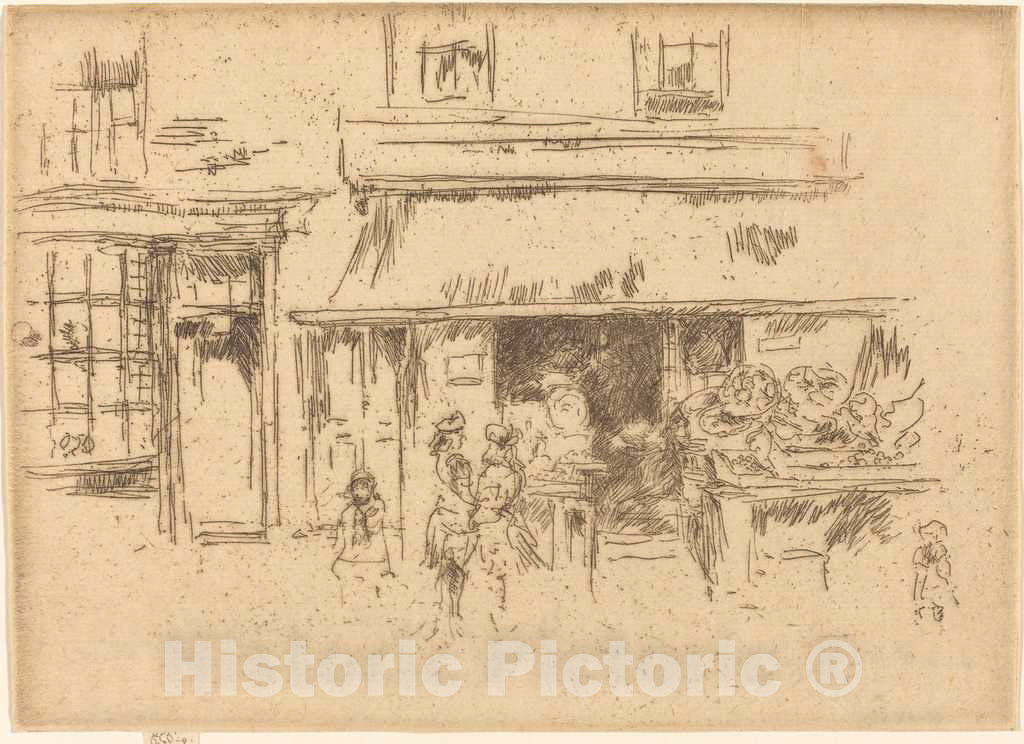 Art Print : James McNeill Whistler, Exeter Street, c.1887 - Vintage Wall Art