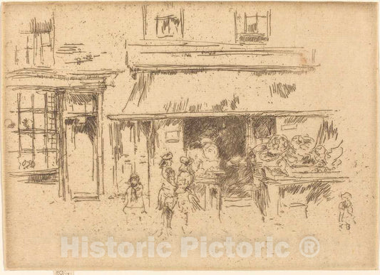 Art Print : James McNeill Whistler, Exeter Street, c.1887 - Vintage Wall Art
