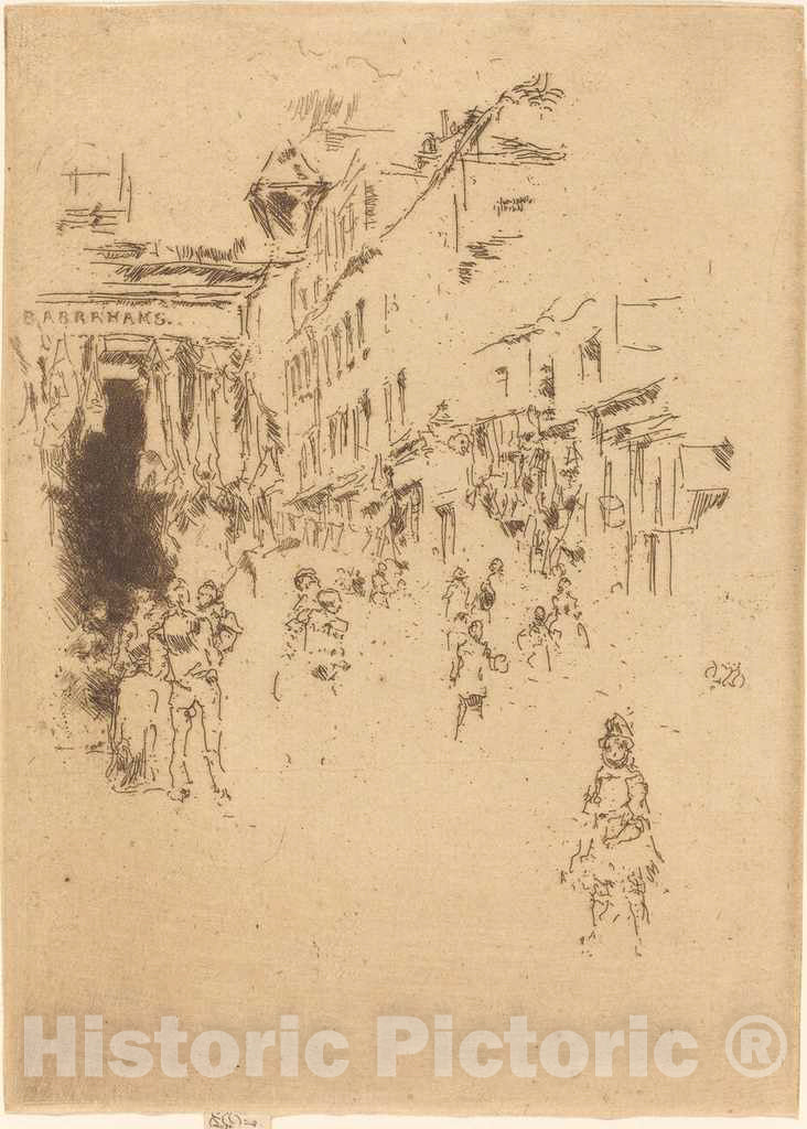 Art Print : James McNeill Whistler, Cutler Street, Hounsditch, 1887 - Vintage Wall Art
