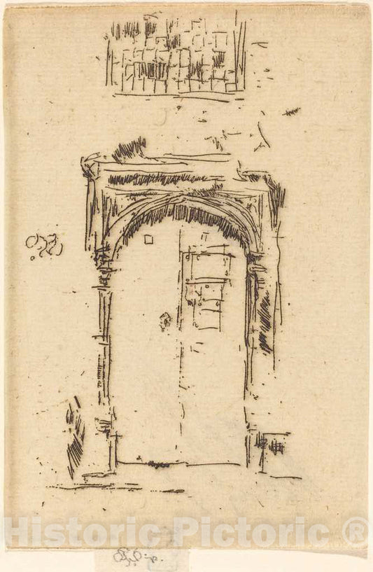 Art Print : James McNeill Whistler, Church Doorway, Edgemere - Vintage Wall Art