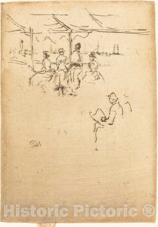 Art Print : James McNeill Whistler, RYDE Pier, 1887 - Vintage Wall Art