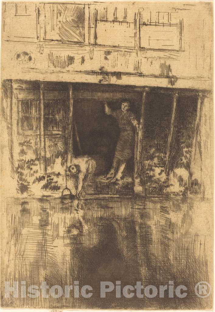 Art Print : James McNeill Whistler, Pierrot, 1889 - Vintage Wall Art