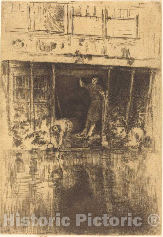 Art Print : James McNeill Whistler, Pierrot, 1889 - Vintage Wall Art