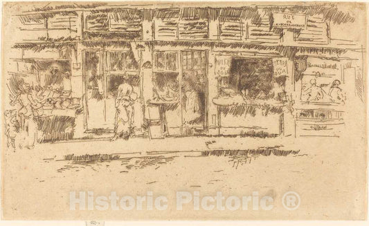 Art Print : James McNeill Whistler, Rue de la Rochefoucault, 1893 - Vintage Wall Art