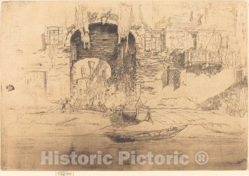 Art Print : James McNeill Whistler, San Biagio, c.1880 - Vintage Wall Art