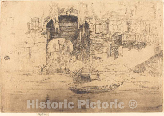 Art Print : James McNeill Whistler, San Biagio, c.1880 - Vintage Wall Art