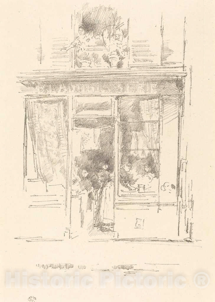 Art Print : James McNeill Whistler, The Laundress: La Blanchisseuse de la Place Dauphine, 1894 - Vintage Wall Art