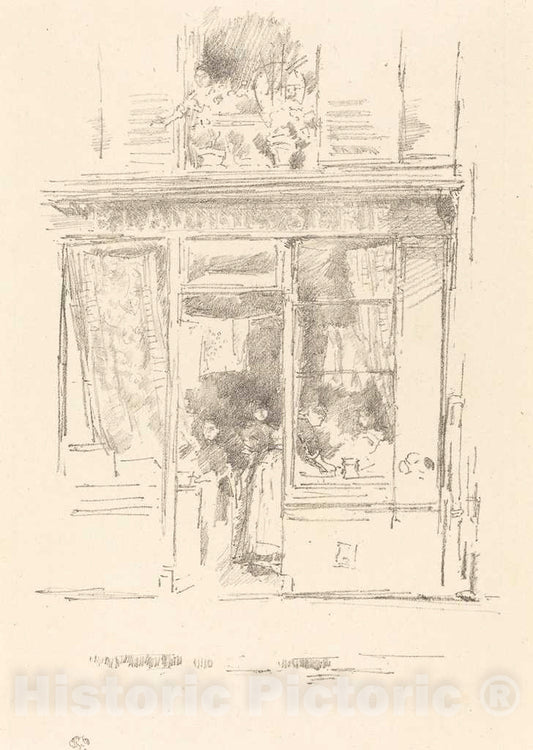 Art Print : James McNeill Whistler, The Laundress: La Blanchisseuse de la Place Dauphine, 1894 - Vintage Wall Art