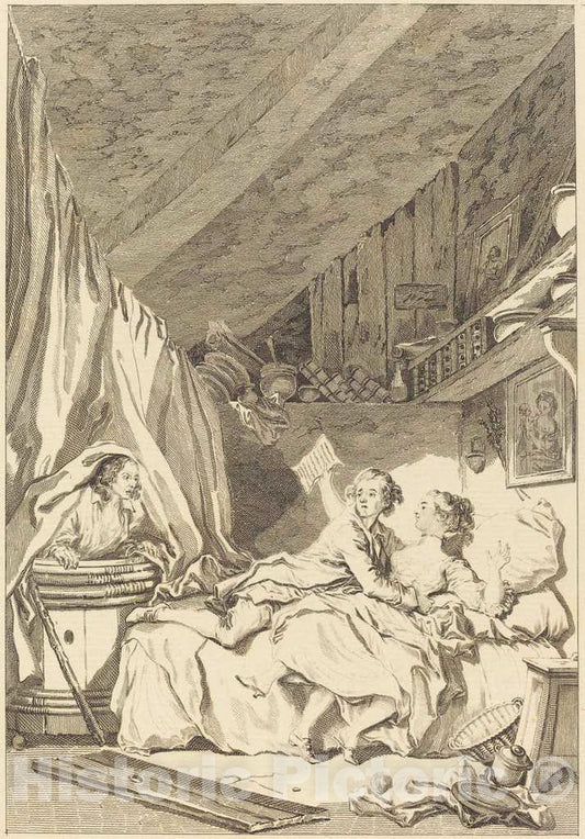 Art Print : Dambrun After Fragonard, Le savetier - Vintage Wall Art