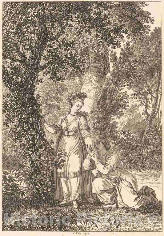 Art Print : Petit After Fragonard, La Fiancee du roi de Garbe: L'arbre - Vintage Wall Art