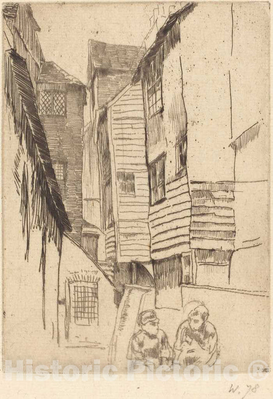 Art Print : James McNeill Whistler, Little Smithfield, c. 1877 - Vintage Wall Art
