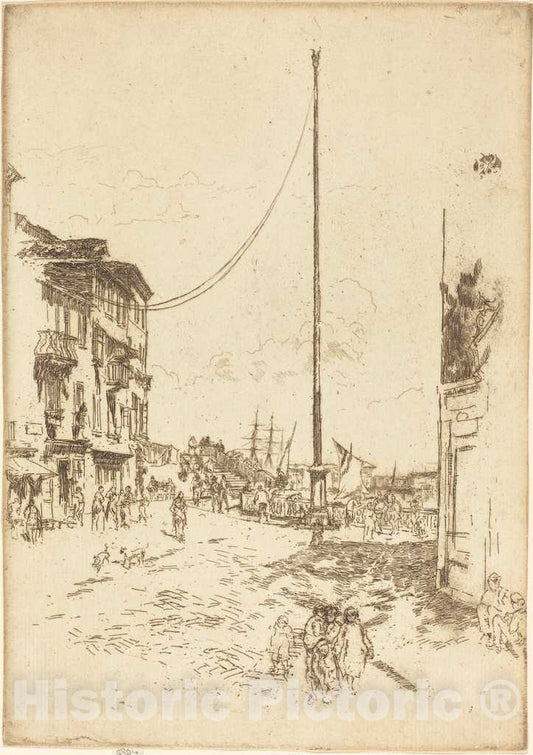 Art Print : James McNeill Whistler, The Little Mast, 1880 - Vintage Wall Art