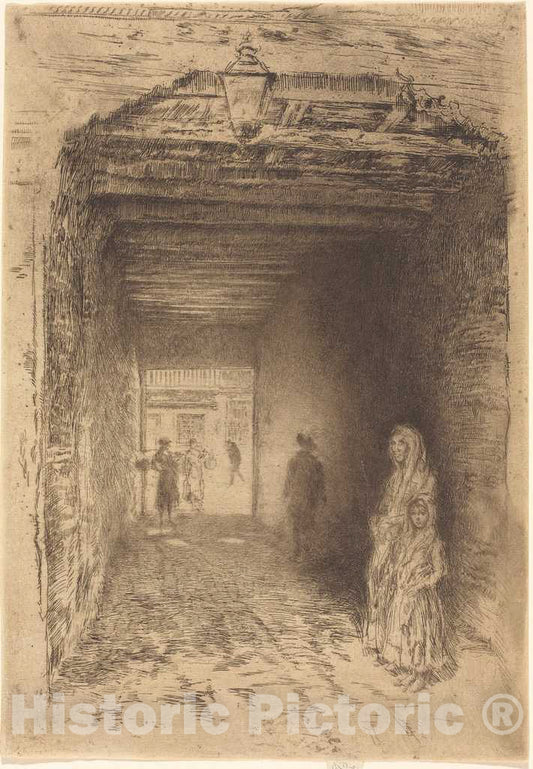 Art Print : James McNeill Whistler, The Beggars, c.1880 - Vintage Wall Art