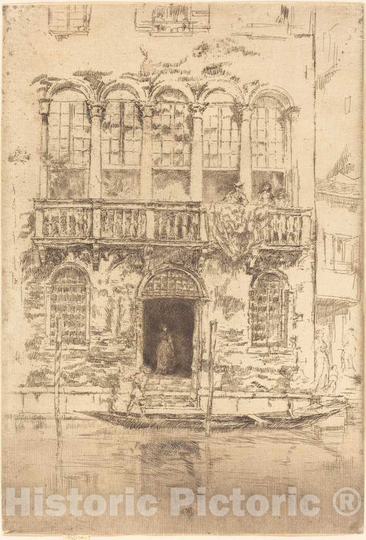 Art Print : James McNeill Whistler, The Balcony, c.1880 - Vintage Wall Art