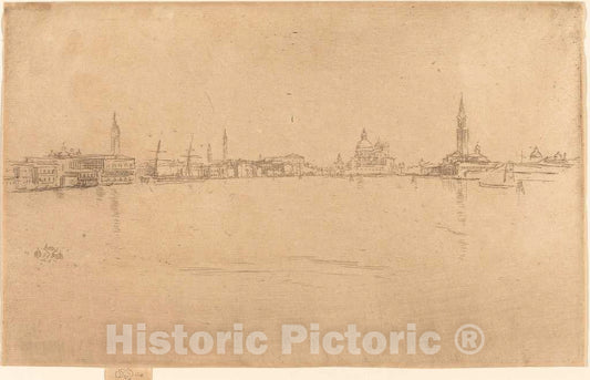 Art Print : James McNeill Whistler, La Salute: Dawn, c.1880 - Vintage Wall Art