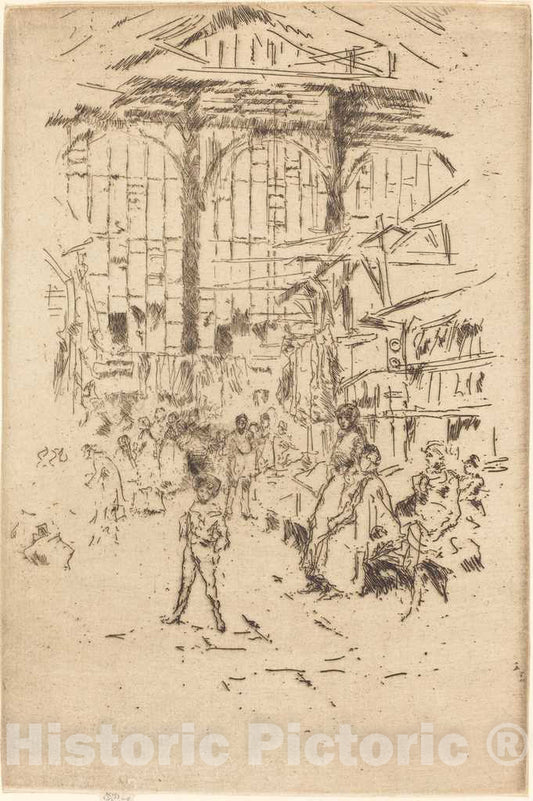 Art Print : James McNeill Whistler, Clothes Exchange, No.II, c.1887 - Vintage Wall Art