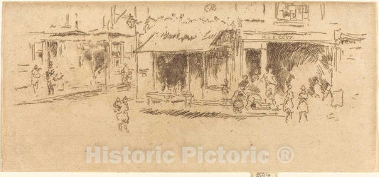 Art Print : James McNeill Whistler, Saint James's Place, Hounsditch, c.1887 - Vintage Wall Art