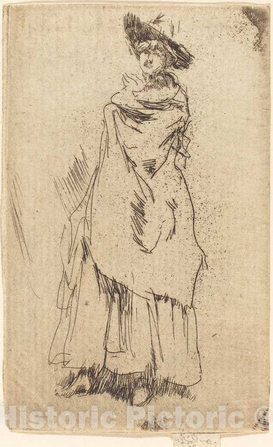 Art Print : James McNeill Whistler, The Mantle - Vintage Wall Art