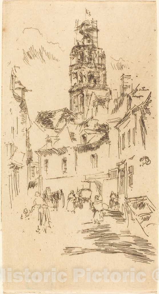 Art Print : James McNeill Whistler, Tour St. Antoine, Loches, 1888 - Vintage Wall Art
