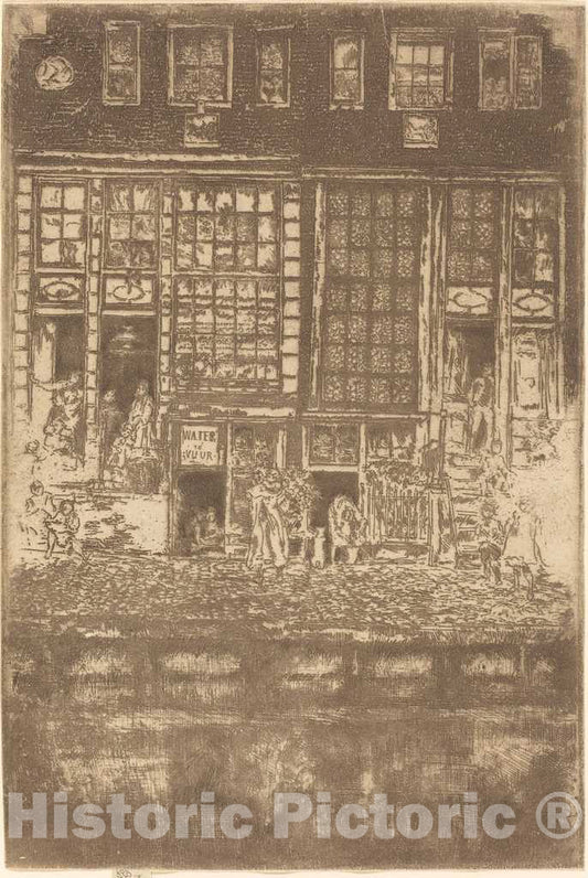 Art Print : James McNeill Whistler, The Embroidered Curtain, 1889 - Vintage Wall Art