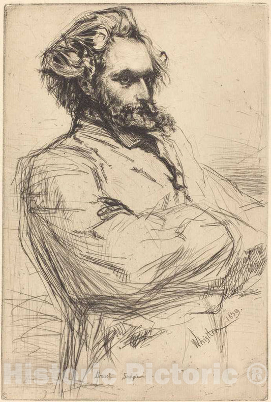 Art Print : James McNeill Whistler, Drouet, 1859 - Vintage Wall Art