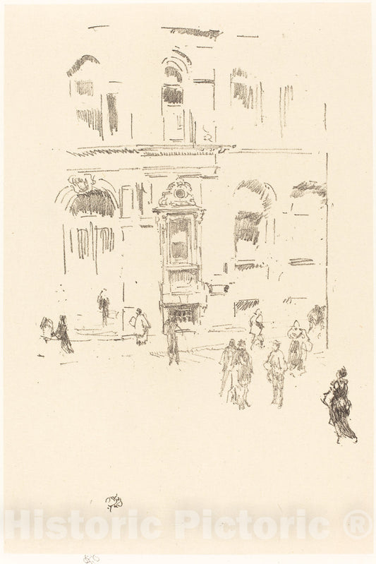 Art Print : James McNeill Whistler, Victoria Club, c.1883 - Vintage Wall Art