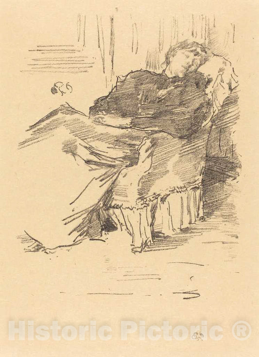 Art Print : James McNeill Whistler, La Belle Dame endormie, 1894 - Vintage Wall Art