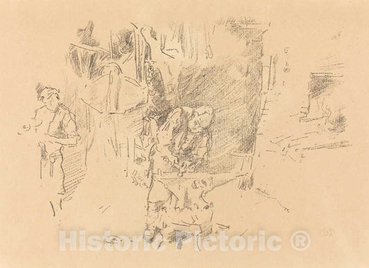 Art Print : James McNeill Whistler, The Sunny Smithy, 1895 - Vintage Wall Art
