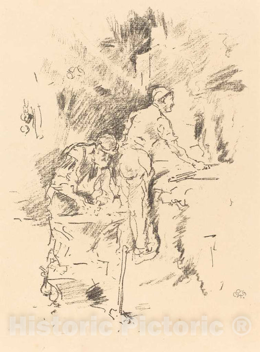 Art Print : James McNeill Whistler, Father and Son, 1895 - Vintage Wall Art