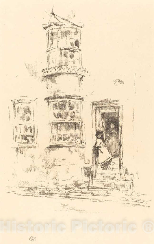 Art Print : James McNeill Whistler, The Little Steps, Lyme Regis, c.1896 - Vintage Wall Art