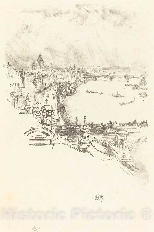 Art Print : James McNeill Whistler, Little London, 1896 - Vintage Wall Art