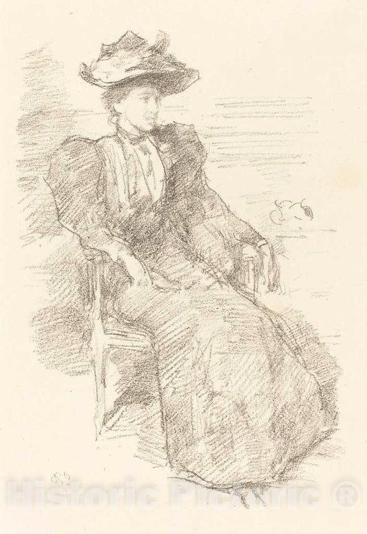 Art Print : James McNeill Whistler, A Portrait: Mildred Howells, c.1895 - Vintage Wall Art